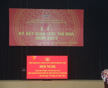 Hội nghị giao ban trực tuyến hai cấp Viện KSND thành phố Hà Nội tháng...